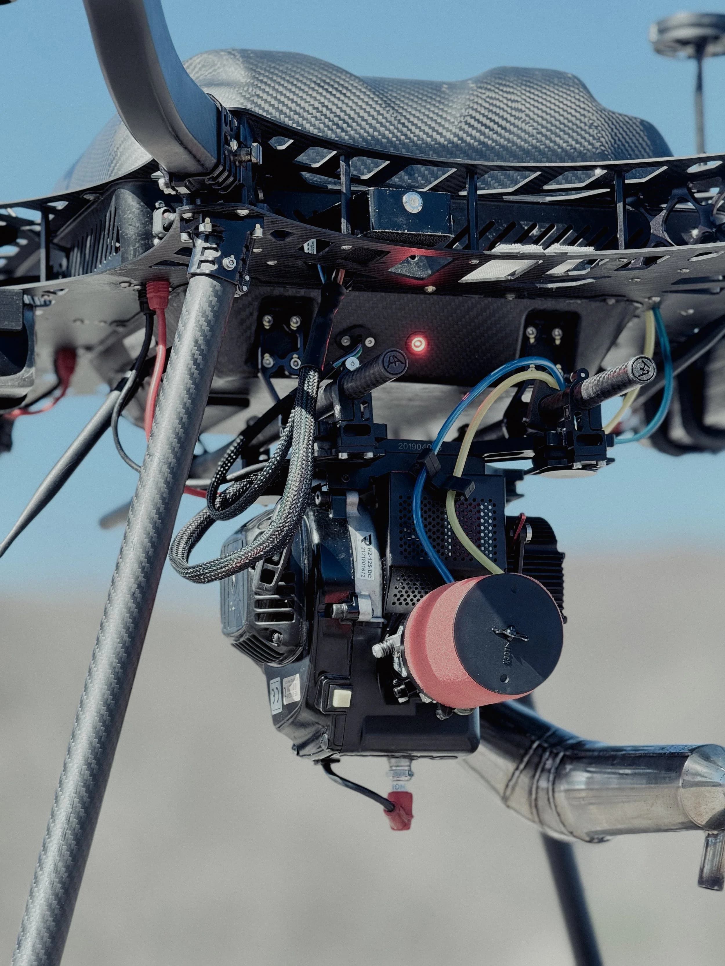 Industrial gas-hybrid drone platform for extended flight operations